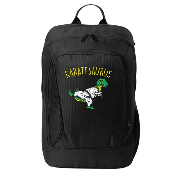 Karatesaurus Trex Karate Funny Dinosaur Martial Arts City Backpack