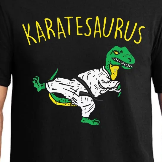 Karatesaurus Trex Karate Funny Dinosaur Martial Arts Pajama Set