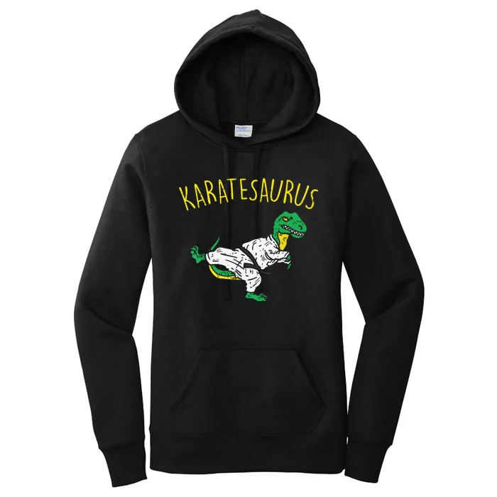 Karatesaurus Trex Karate Funny Dinosaur Martial Arts Women's Pullover Hoodie