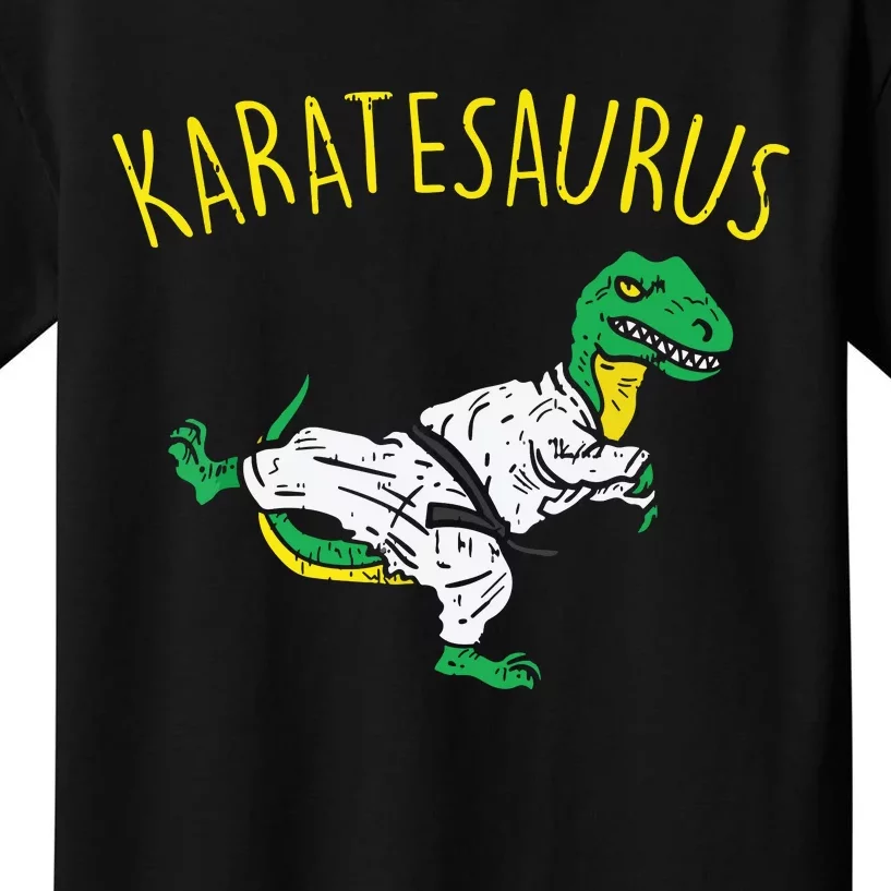 Karatesaurus Trex Karate Funny Dinosaur Martial Arts Kids T-Shirt