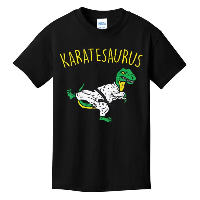 Karatesaurus Trex Karate Funny Dinosaur Martial Arts Kids T-Shirt