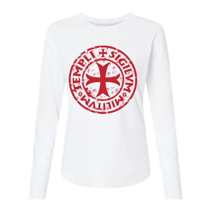 Knights Templar Womens Cotton Relaxed Long Sleeve T-Shirt