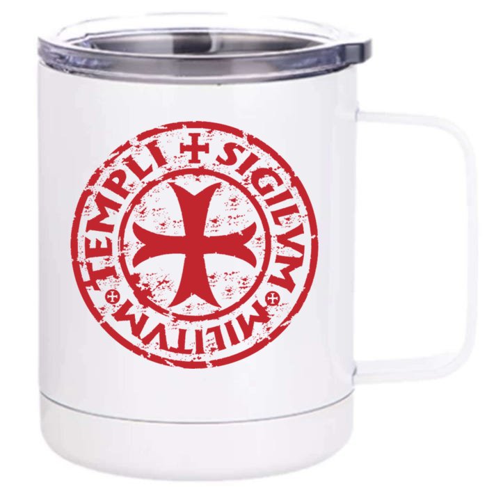 Knights Templar Front & Back 12oz Stainless Steel Tumbler Cup