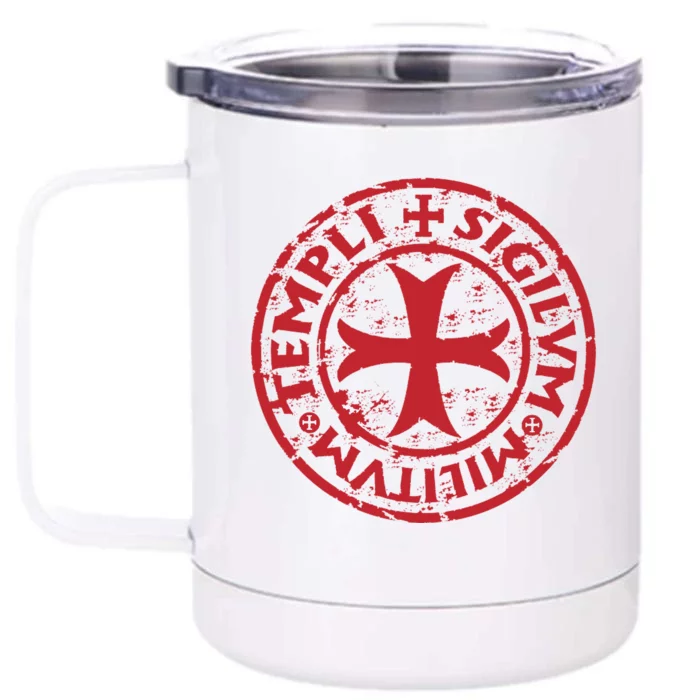 Knights Templar Front & Back 12oz Stainless Steel Tumbler Cup