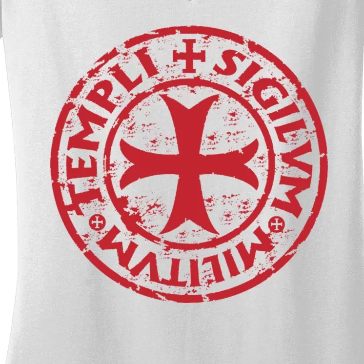 Knights Templar Women's V-Neck T-Shirt