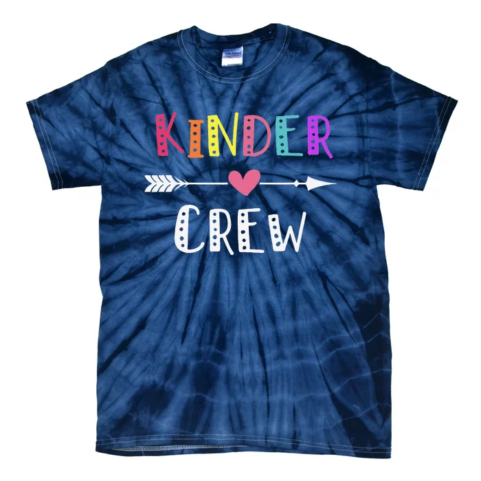 Kindergarten Teacher Kinder Crew First Day Of School Tie-Dye T-Shirt