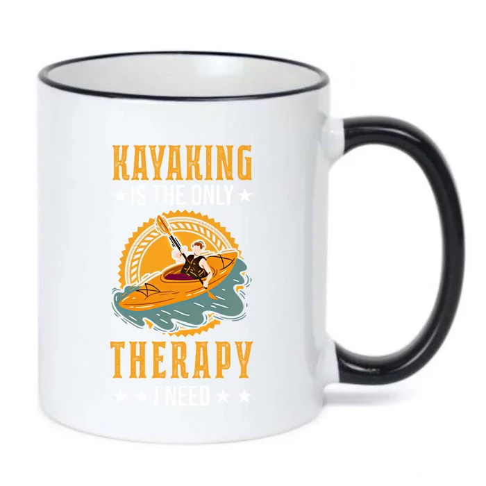 Kayak Therapy Kayaker Kayak Great Gift Black Color Changing Mug