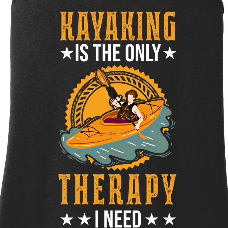 Kayak Therapy Kayaker Kayak Great Gift Ladies Essential Tank