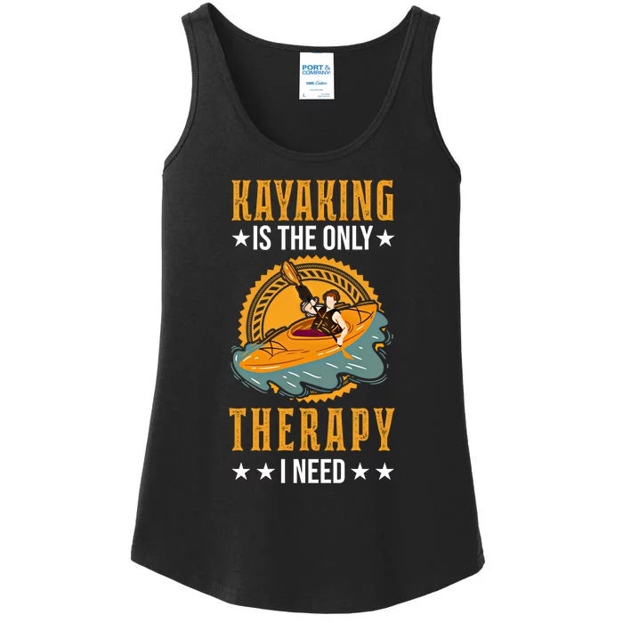 Kayak Therapy Kayaker Kayak Great Gift Ladies Essential Tank