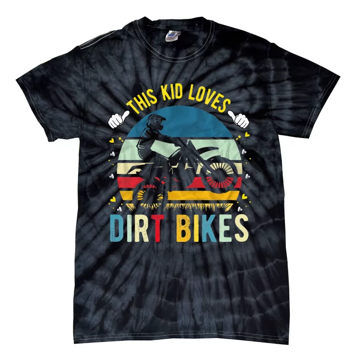 Kids This Loves Dirt Bikes Motocross Dirt Bike Tie-Dye T-Shirt