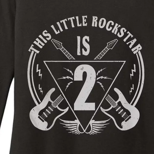 Kids This Littel Rockstar Is 2 Birthday Womens CVC Long Sleeve Shirt