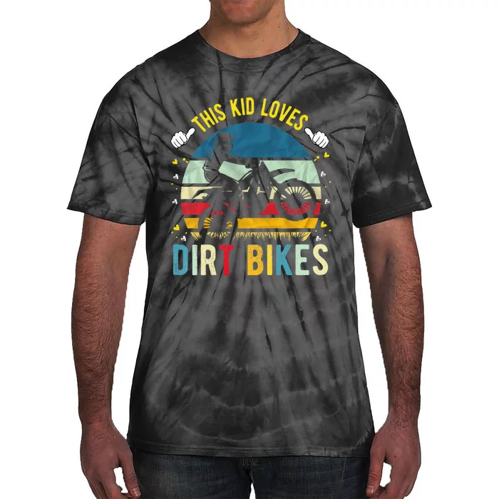 Kids This Loves Dirt Bikes Motocross Dirt Bike Tie-Dye T-Shirt