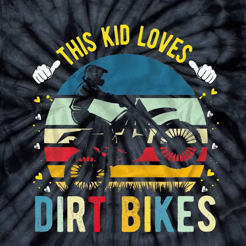 Kids This Loves Dirt Bikes Motocross Dirt Bike Tie-Dye T-Shirt