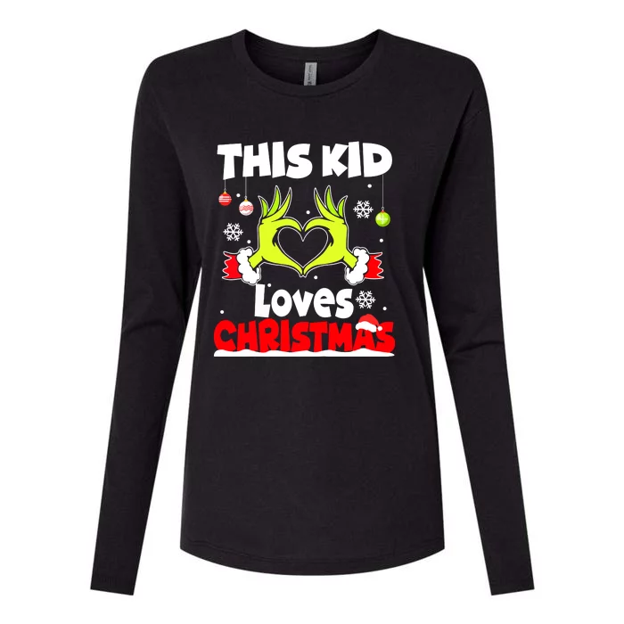 Kids This Loves Christmas Xmas Pajama Gift Womens Cotton Relaxed Long Sleeve T-Shirt