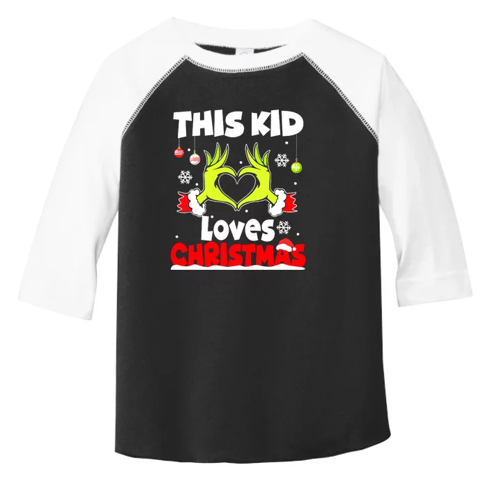 Kids This Loves Christmas Xmas Pajama Gift Toddler Fine Jersey T-Shirt