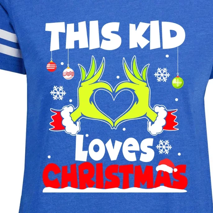 Kids This Loves Christmas Xmas Pajama Gift Enza Ladies Jersey Football T-Shirt