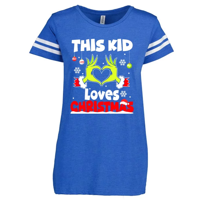 Kids This Loves Christmas Xmas Pajama Gift Enza Ladies Jersey Football T-Shirt