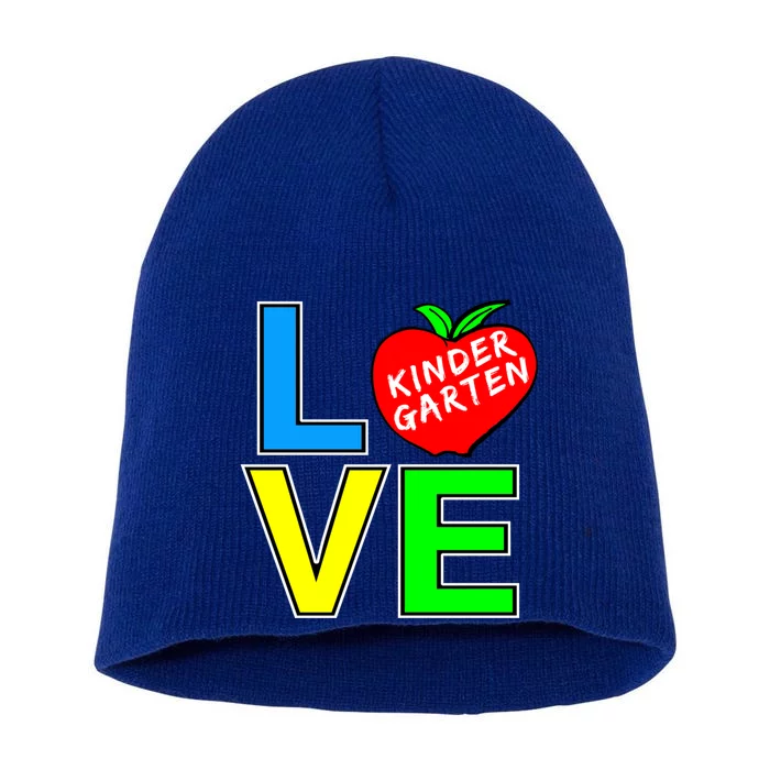 Kindergarten Teacher Love Teaching Meaningful Gift Short Acrylic Beanie