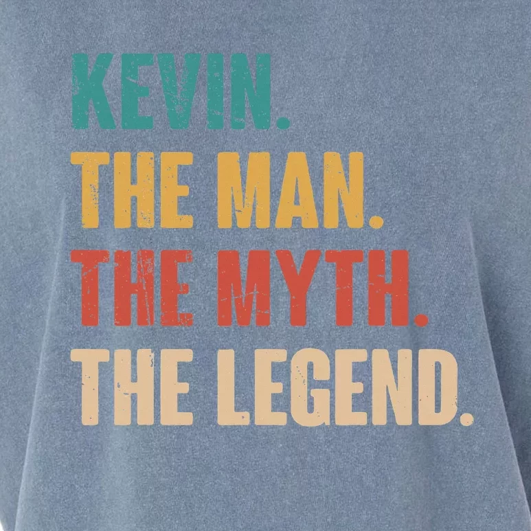 Kevin The Man The Myth The Legend Retro Gift For Kevin Garment-Dyed Women's Muscle Tee