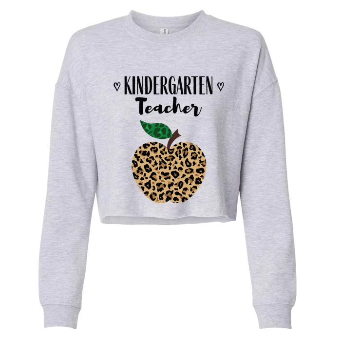 Kindergarten Teacher Meaningful Gift Apple First Day Of Kindergarten Great Gift Cropped Pullover Crew