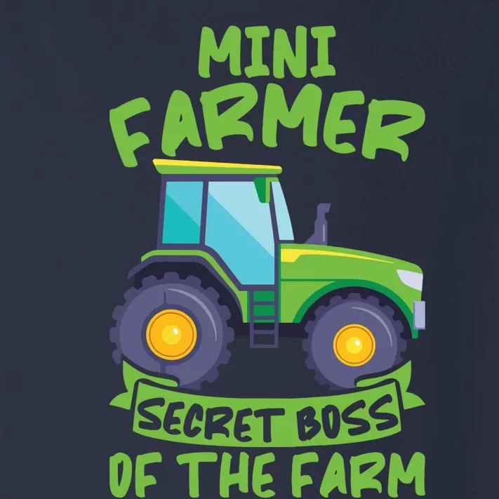 Kids Tractor Mini Farmer Secret Boss Of The Farm Toddler Long Sleeve Shirt