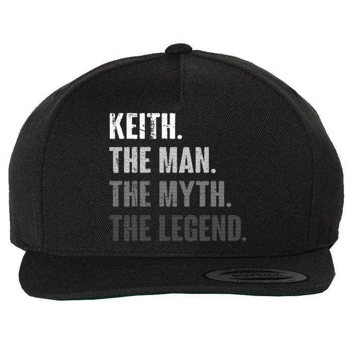 Keith The Man The Myth The Legend Wool Snapback Cap