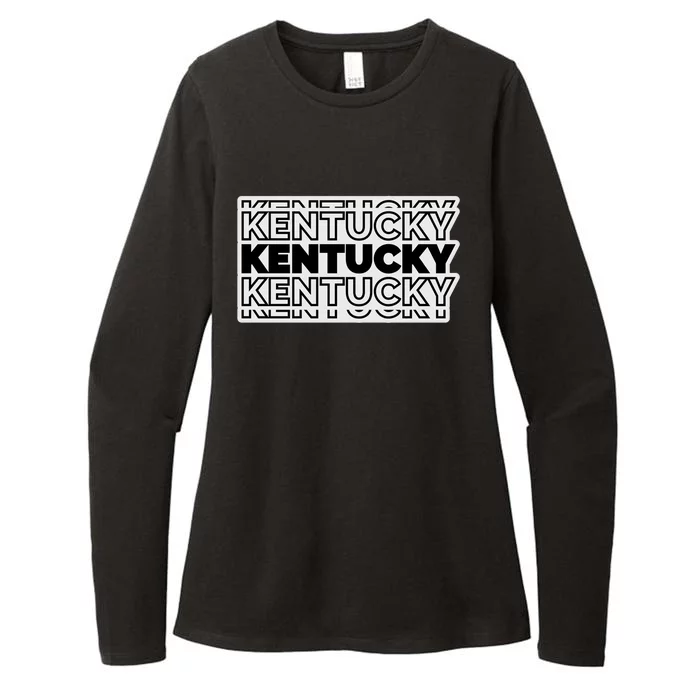 Kentucky Typography Mashup Womens CVC Long Sleeve Shirt