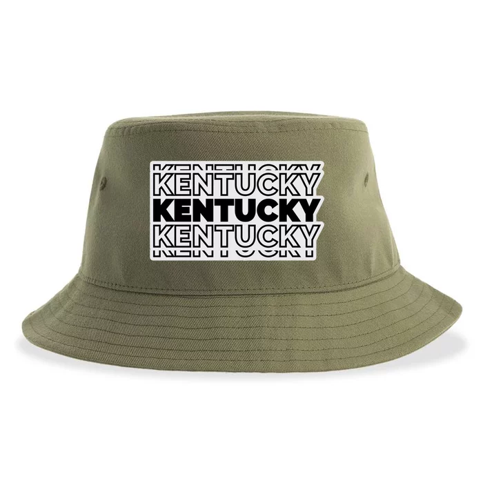 Kentucky Typography Mashup Sustainable Bucket Hat