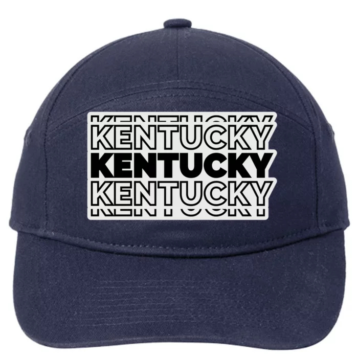 Kentucky Typography Mashup 7-Panel Snapback Hat