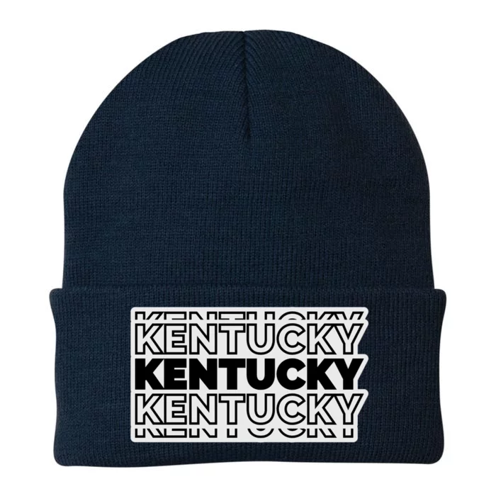 Kentucky Typography Mashup Knit Cap Winter Beanie