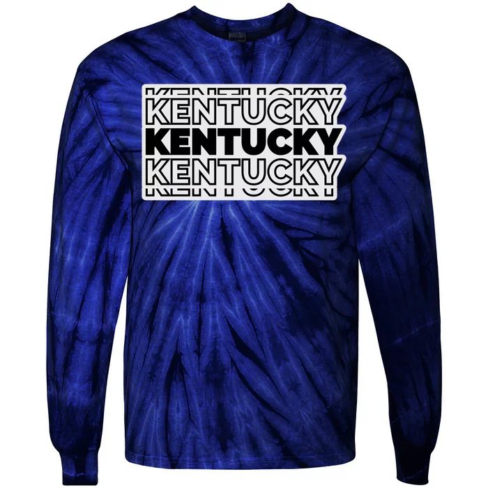 Kentucky Typography Mashup Tie-Dye Long Sleeve Shirt