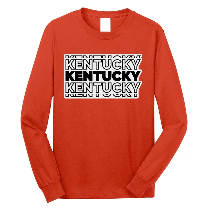 Kentucky Typography Mashup Long Sleeve Shirt