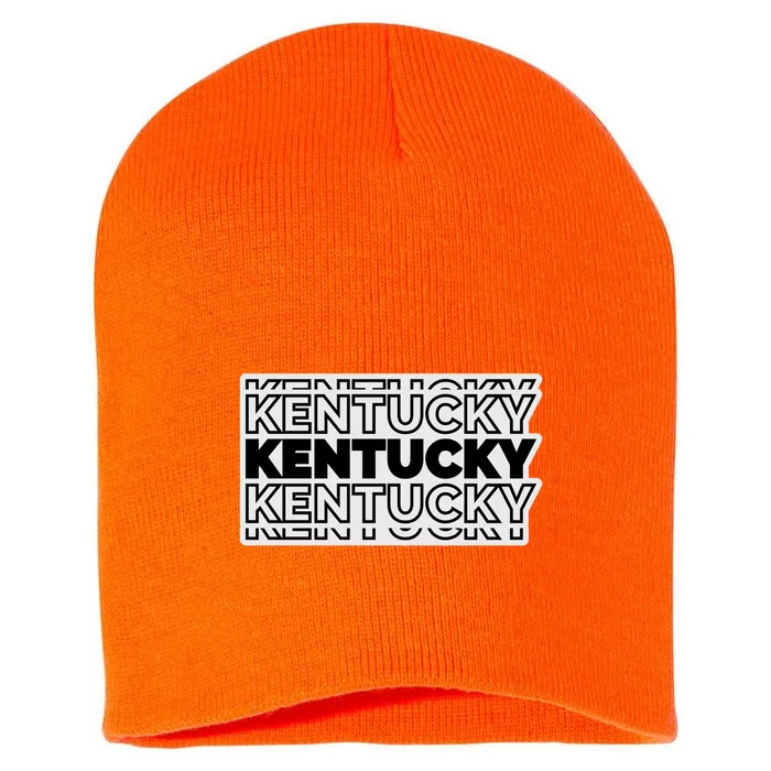 Kentucky Typography Mashup Short Acrylic Beanie