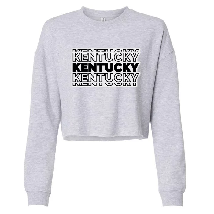 Kentucky Typography Mashup Cropped Pullover Crew