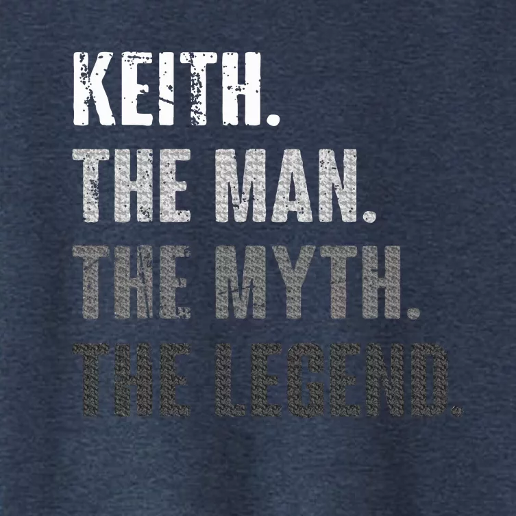 Keith The Man The Myth The Legend Funny Gift For Keith Women's Crop Top Tee