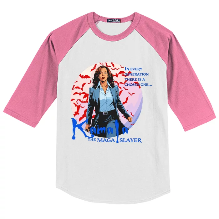 Kamala The Maga In Every Generation There Is A Chosen One Kids Colorblock Raglan Jersey