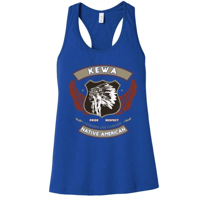 Kewa Tribe Native American Indian Pride Respect Retro Cool Gift Women's Racerback Tank