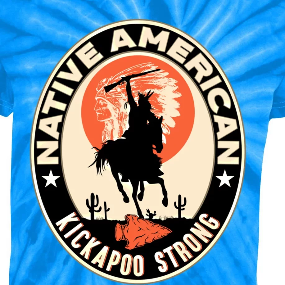 Kickapoo Tribe Native American Indian Pride Strong Gift Kids Tie-Dye T-Shirt