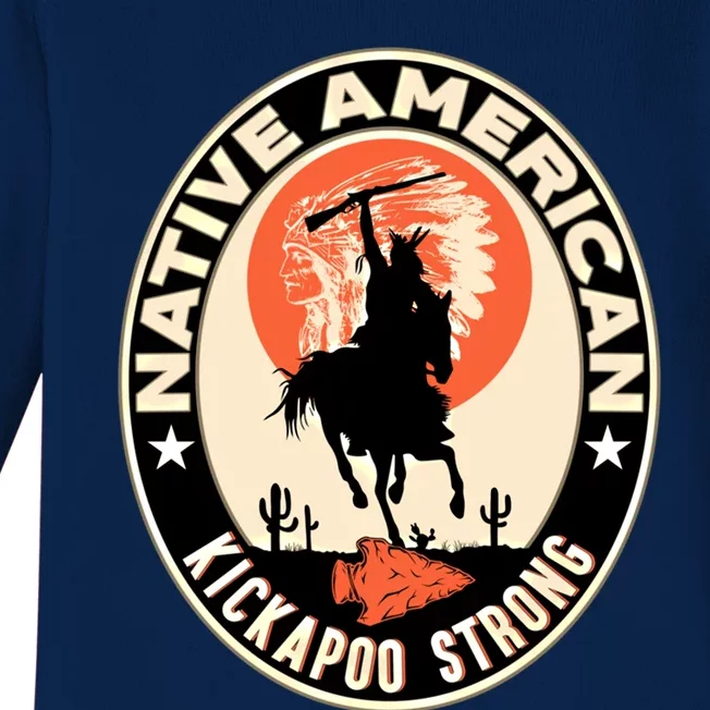 Kickapoo Tribe Native American Indian Pride Strong Gift Baby Long Sleeve Bodysuit