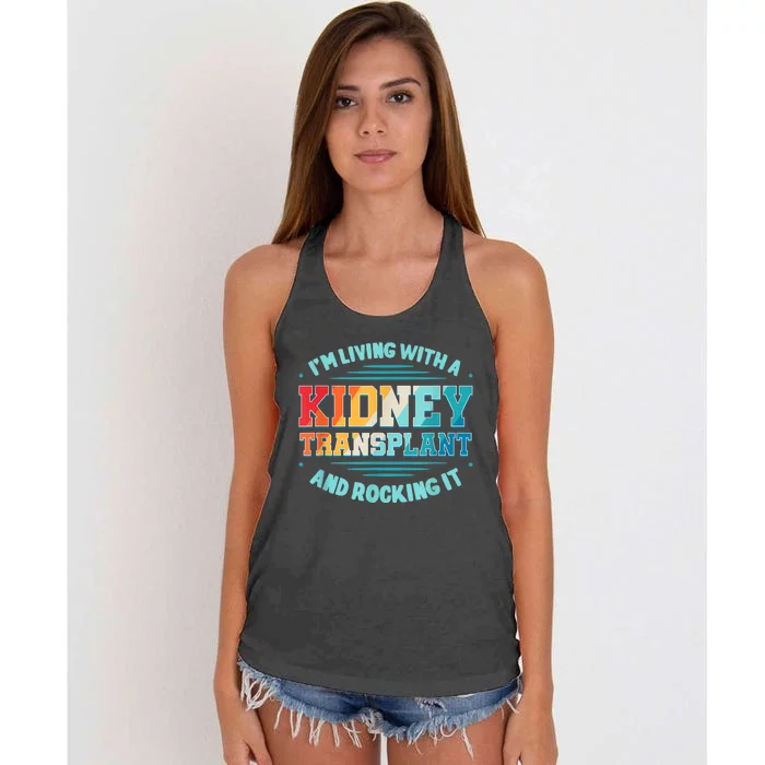 Kidney Transplant Organ Donor Transplantation Recipient Women's Knotted Racerback Tank