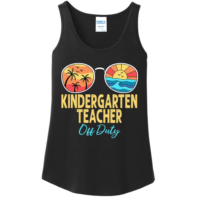 Kindergarten Teacher Off Duty Happy Last Day Of School Ladies Essential Tank