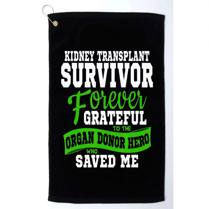 Kidney Transplant Organ Recipient Survivor Gift Platinum Collection Golf Towel