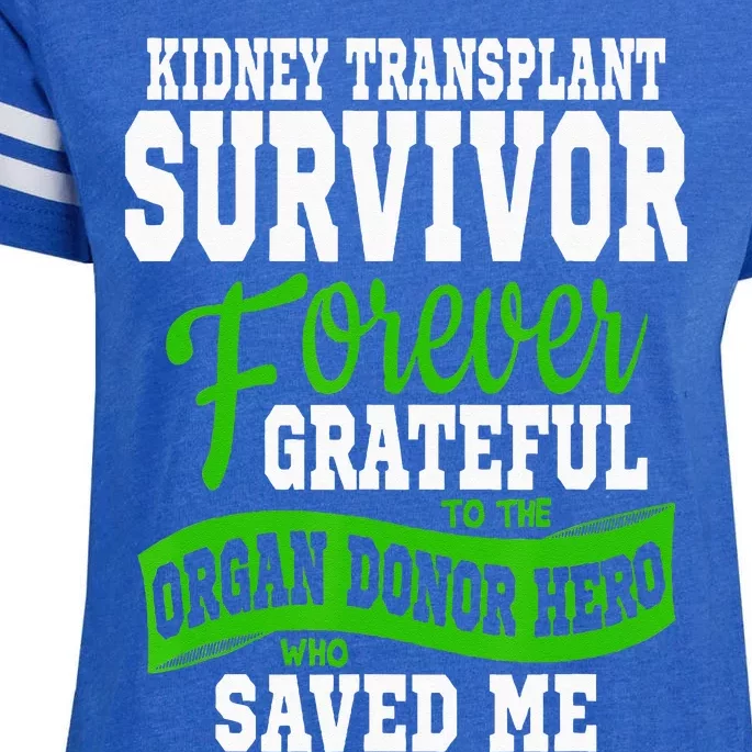 Kidney Transplant Organ Recipient Survivor Gift Enza Ladies Jersey Football T-Shirt