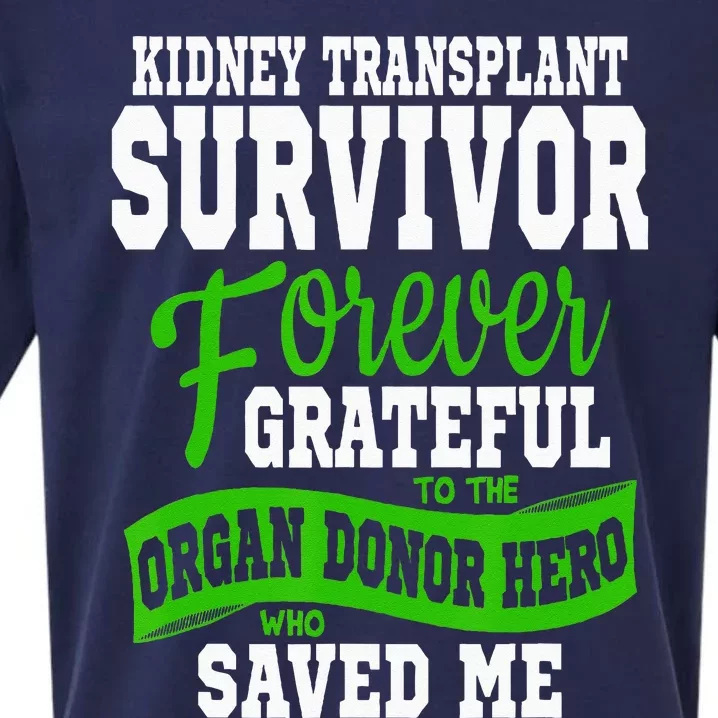 Kidney Transplant Organ Recipient Survivor Gift Sueded Cloud Jersey T-Shirt