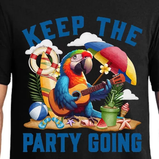 Keep The Party Going Funny Parrot Tribute Pajama Set