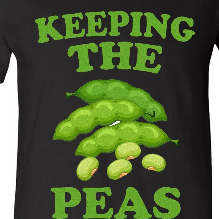 Keeping The Peas Green Bean Thanksgiving Family Matching V-Neck T-Shirt