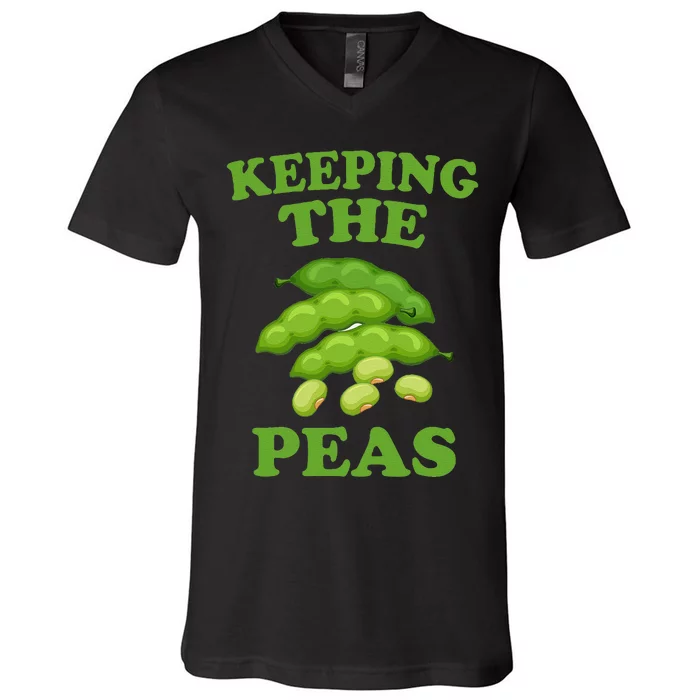 Keeping The Peas Green Bean Thanksgiving Family Matching V-Neck T-Shirt