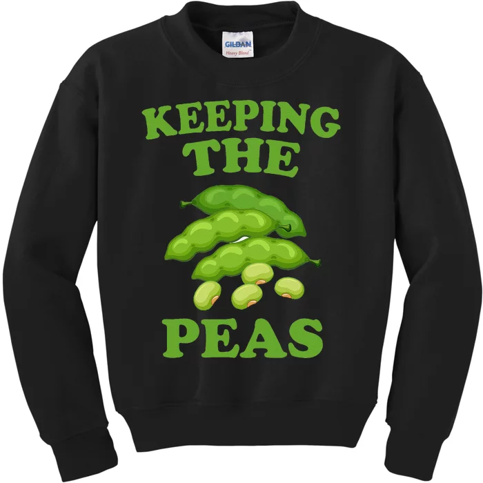 Keeping The Peas Green Bean Thanksgiving Family Matching Kids Sweatshirt