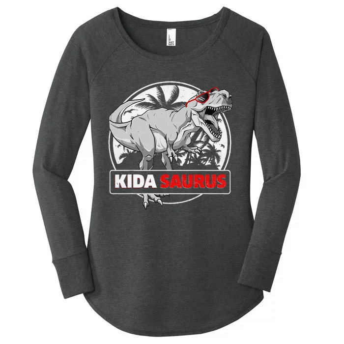 Kidasaurus T Rex Dinosaur Kida Saurus Family Matching Women's Perfect Tri Tunic Long Sleeve Shirt