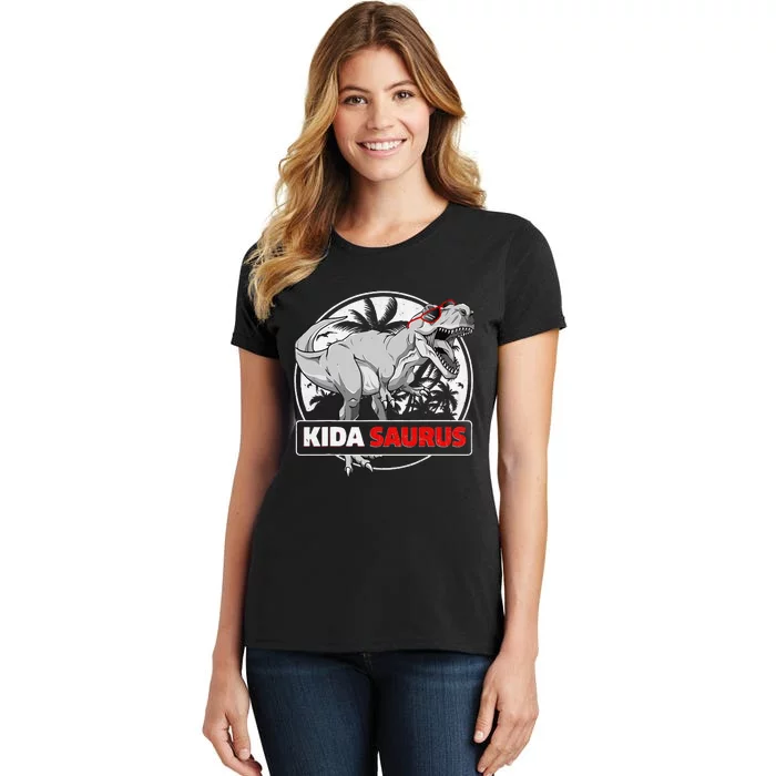 Kidasaurus T Rex Dinosaur Kida Saurus Family Matching Women's T-Shirt